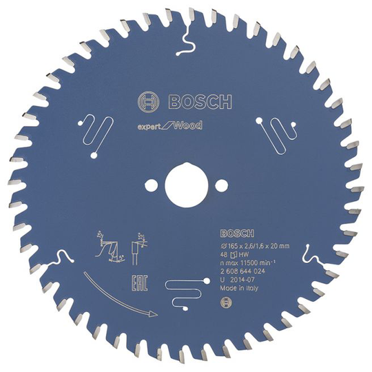 Bosch Rundsavsklinge 165x20x2.6mm 48t Exp Wood - 2608644024