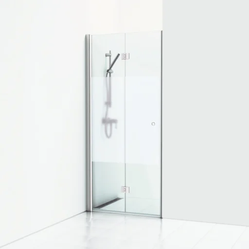 Svedbergs Skoga Foldedør 70 cm, halvfrostet glas/mat alu