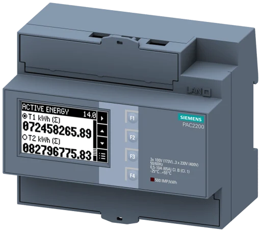 Sentron PAC2200, LCD, L-L:400V, L-N:230V 65A, 7KM2200-2EA40-1CA1