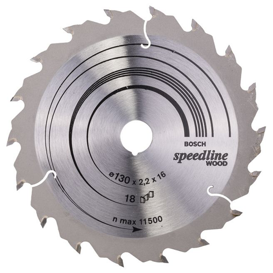 Bosch Rundsavsklinge 130x16mm 18t Speedline Wood - 2608640775