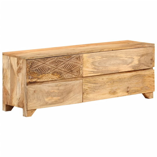 vidaXL tv-skab 110x30x40 cm massivt akacietræ brun