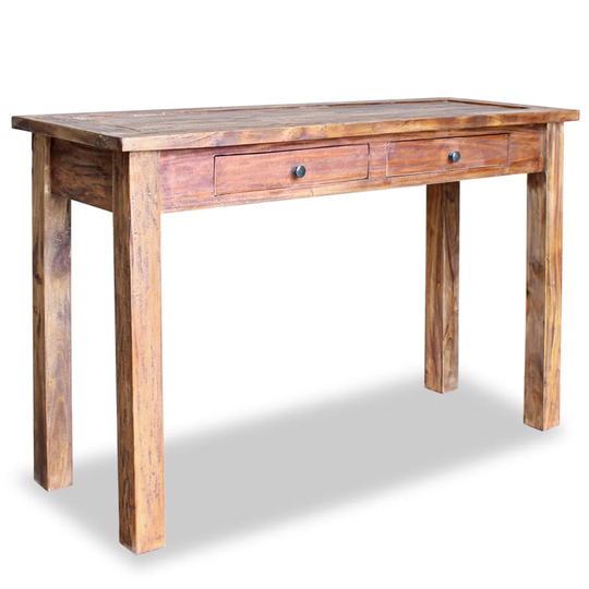 vidaXL konsolbord massivt genanvendt træ 123 x 42 x 75 cm