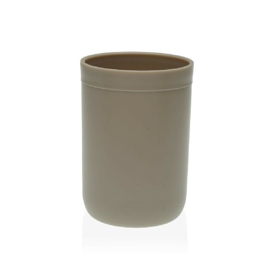 Tandbørsteholder Versa Elisa Beige polypropylen (7,5 x 11 x 7,5 cm)