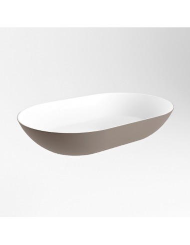 ONNI håndvask 55 x 35 cm Solid surface - Talkum/Røg