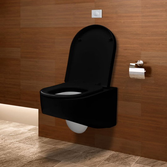 Wall Toilet skyllesystem 55x35x33,5 sort + cm