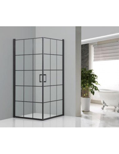 Kalmar Bruseafskærmning 90 x 90 x H190 cm - Mat sort