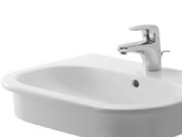 Duravit D-Code vask til - nedfæld 54cm med hanehul og overløb