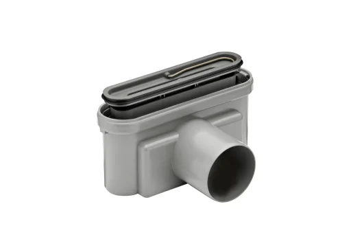 Unidrain 1421 Udløbshus Ø75 mm Vandret m/Vandlås - Indbygningshøjde 104 mm