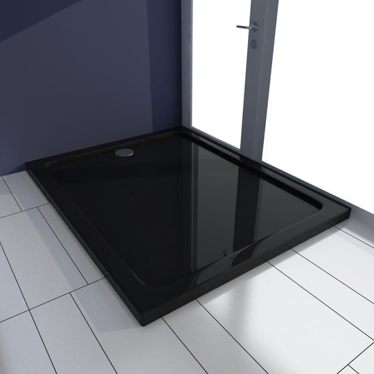 vidaX brusekar rektangulær ABS 80 x 100 cm sort
