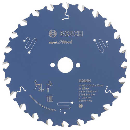 Bosch Rundsavsklinge 160x20x2.2/1.6x24t Exp Wood - 2608644016