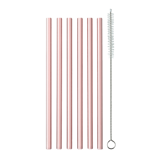 SINNERUP Barista korte glassugerør 6 stk. (ROSA, ONESIZE)