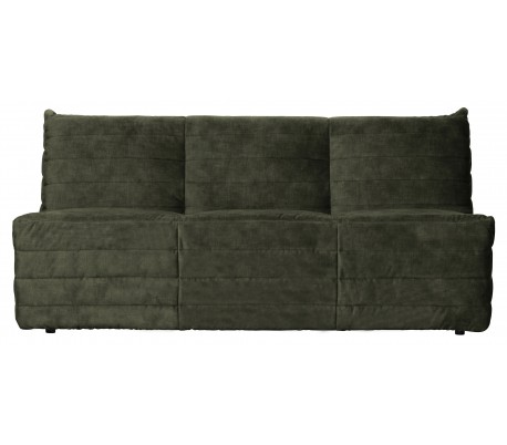 Moderne 2,5-personers sofa i velour 160 x 90 cm - Grøn