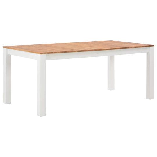 vidaXL spisebord i massivt egetræ 180 x 90 x 74 cm