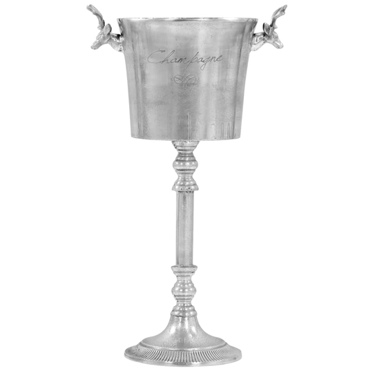 vidaXL champagnekøler massiv aluminium 39 x 29 x 71 cm sølvfarvet