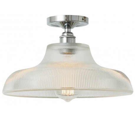 Mono Plafond Ø30 cm 1 x E27 - Poleret krom