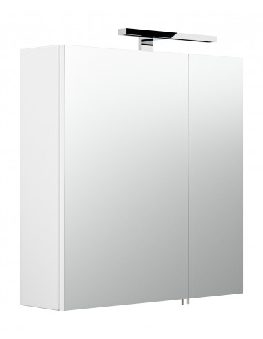 Homeline Spejlskab med 5W LED lampe i mdf og glas H62 x B60 cm - Hvid højglans