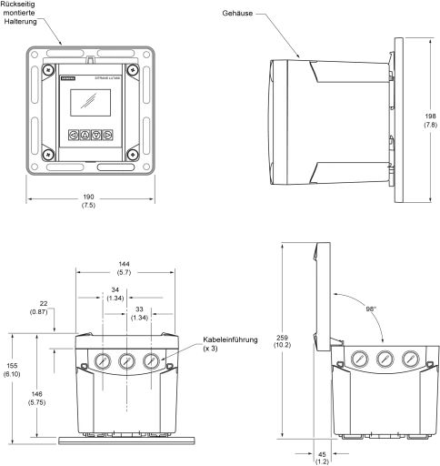 Siemens controller sitrans LUT420, 230v AC, niveau måling
