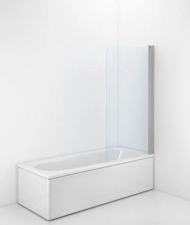 Ifö Space badekarsvæg 80 cm, klart glas/alu profil