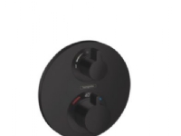 HG Ecostat S termostatarmatur - til indbygning med afspærring og omsk. til 2 udtag, mat sort
