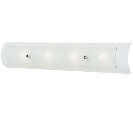 Duet Badeværelseslampe i stål og glas B76,2 cm 4 x G9 LED - Poleret krom/Frostet