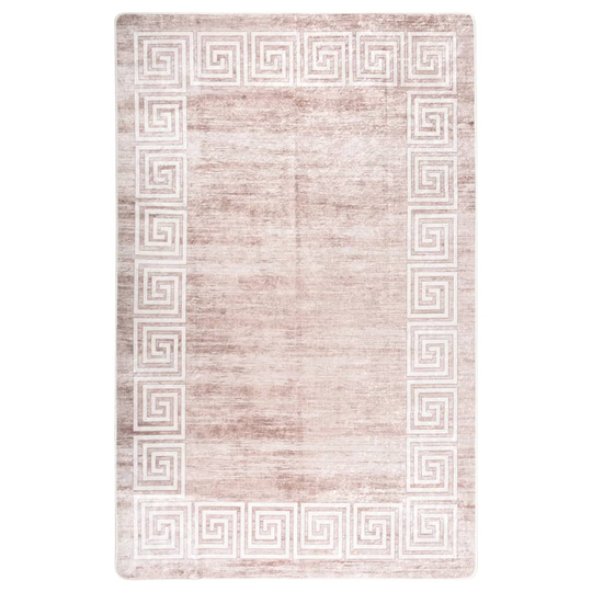 vidaXL gulvtæppe 80x150 cm skridsikkert og vaskbart beige