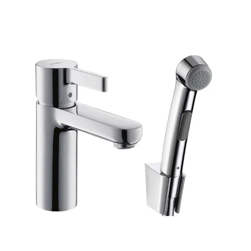 Hansgrohe Metris S 90 håndvaskarmatur inkl. Håndbruser m/bruseslange, krom