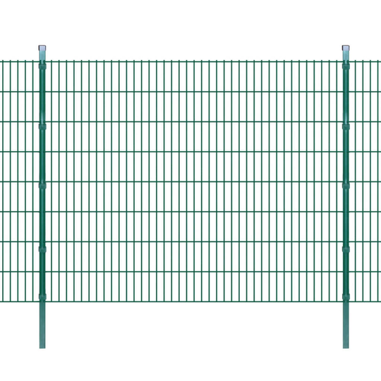 vidaXL Havehegn med stolper 2008x1630 mm. 18 m Grøn