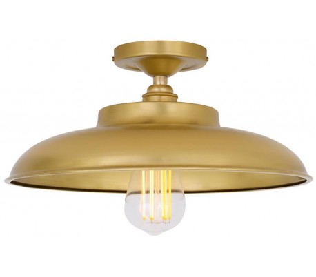 Tefal Plafond Ø32 cm 1 x E27 - Satineret messing