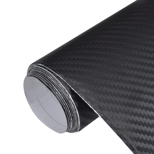 vidaXL bilfolie 100x150 cm 3D sort