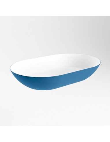 ONNI håndvask 55 x 35 cm Solid surface - Talkum/Jeansblå