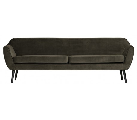 3-personers sofa B230 cm - Varm grøn velour