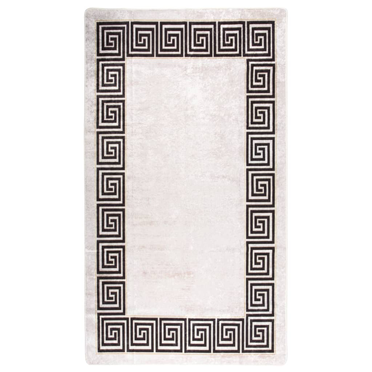 vidaXL gulvtæppe 190x300 cm skridsikkert og vaskbart lys beige