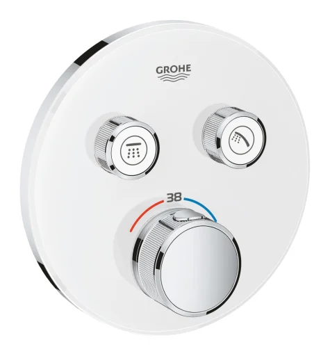 Grohe Grohtherm SmartControl indbygningsbatteri, 2 udtag, hvid