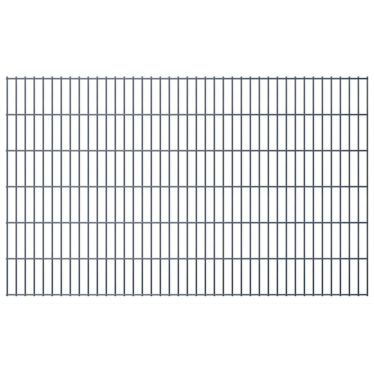 vidaXL havehegnspaneler 2D 2,008x1,23 m 16 m (total længde) grå