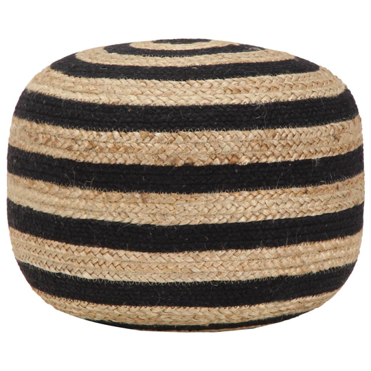 vidaXL håndlavet puf 45 x 30 jute sort