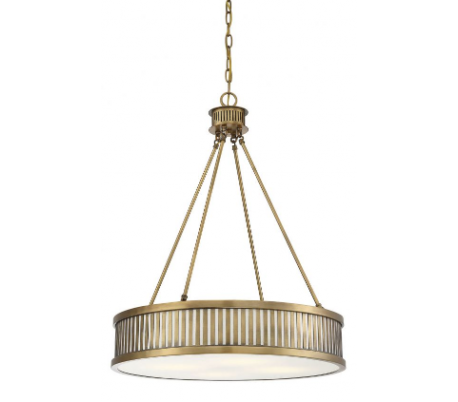 William 4 Lysekrone Ø61 cm - Varm messing/Opalhvid