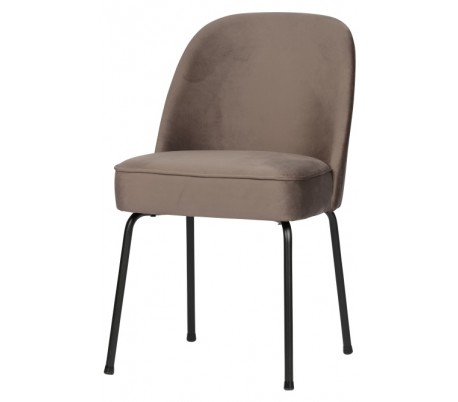 Spisebordsstol i velour H82,5 x B50 x D57 cm - Nougat
