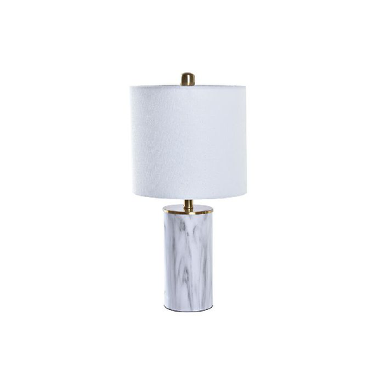 Bordlampe DKD Home Decor Gylden Hvid 220 V 50 W Moderne (23 x 23 x 47 cm)