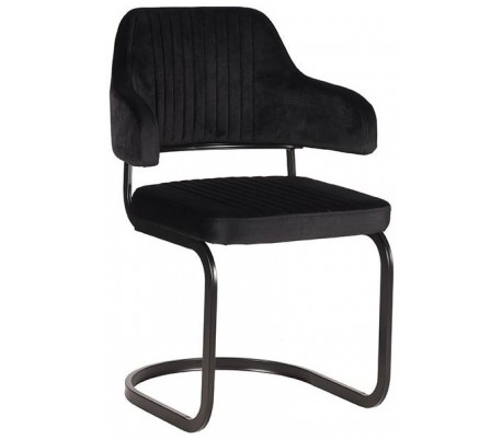 Otta spisebordsstol i velour H87,5 cm - Sort