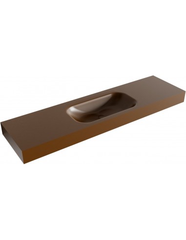 BIG SMALL væghængt håndvask 170 x 46 cm Solid surface - Rust