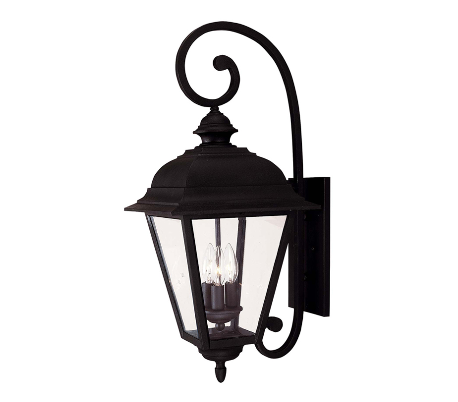 Westover 3 Væglampe H62 cm - Sort/Klar