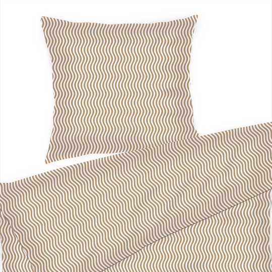 SINNERUP Waves sengetøj (BEIGE, 140X200 (alm. længde))