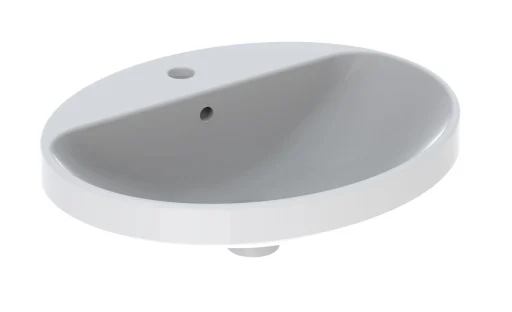 Geberit VariForm håndvask oval m/hanehul & overløb 55x45 cm, med KeraTect