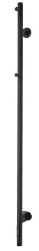 TVS Eldo 1 håndklædetørrer m/timer, el-tilslutning, 1400 x 60 mm, sort