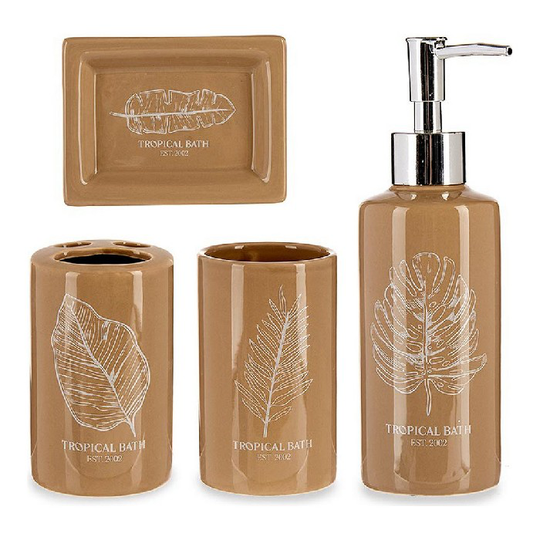 Conjunto de Banho Tropical Bath Keramik (4 pcs)