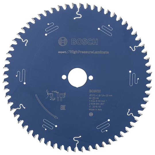 Bosch Rundsavsklinge 235x30x2,8mm 64t Exp Highpress - 2608644357