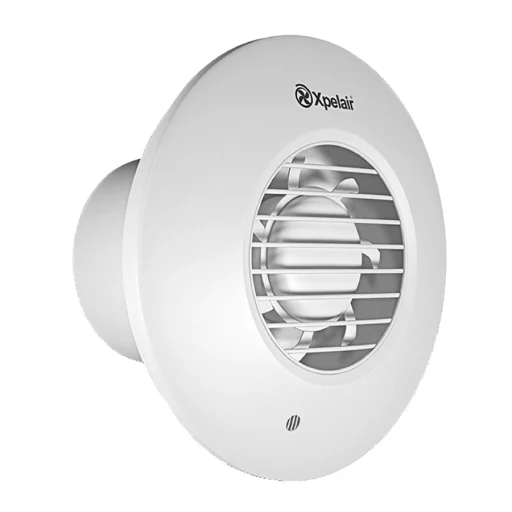 Xpelair Simply Silent DX100HTR ventilator med hygrostat & timer Ø100 mm, hvid