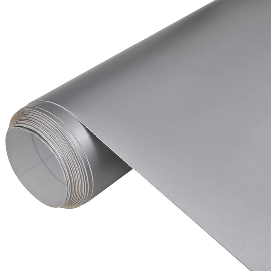 vidaXL bilfolie 100x150 cm mat sølvfarvet