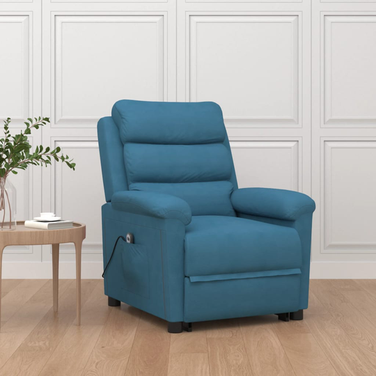 vidaXL løftestol velour blå