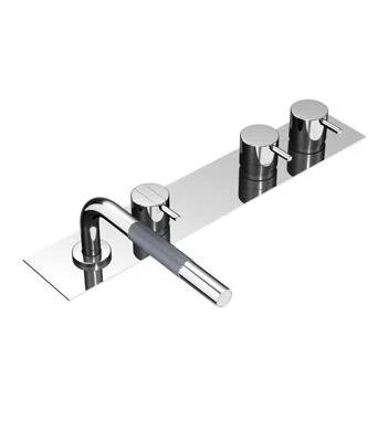 Vola BK14 karbatteri m/termostat & håndbrusersæt, krom